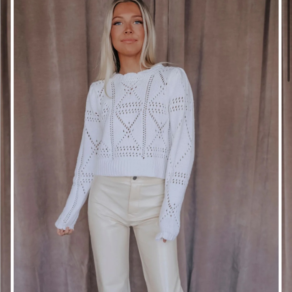 mink pink cara crochet jumper